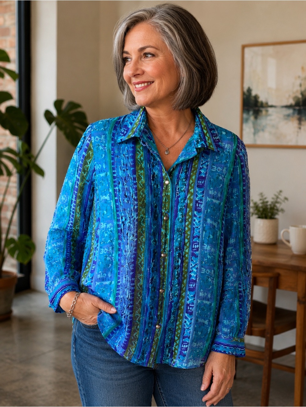 Oceans vintage blouse